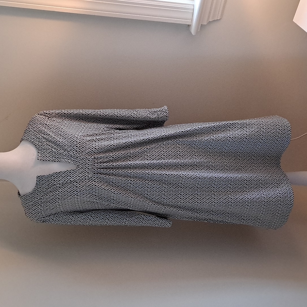 Ellie Kai Womens Light Aqua/Grey Stretch Shealth/Shift Midi Dress Size 10‎